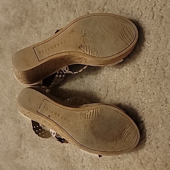 Yellow Box Wedge Sandals - Picture 8 of 8